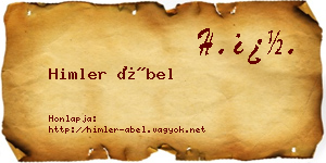 Himler Ábel névjegykártya
